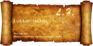 Lutter Helén névjegykártya